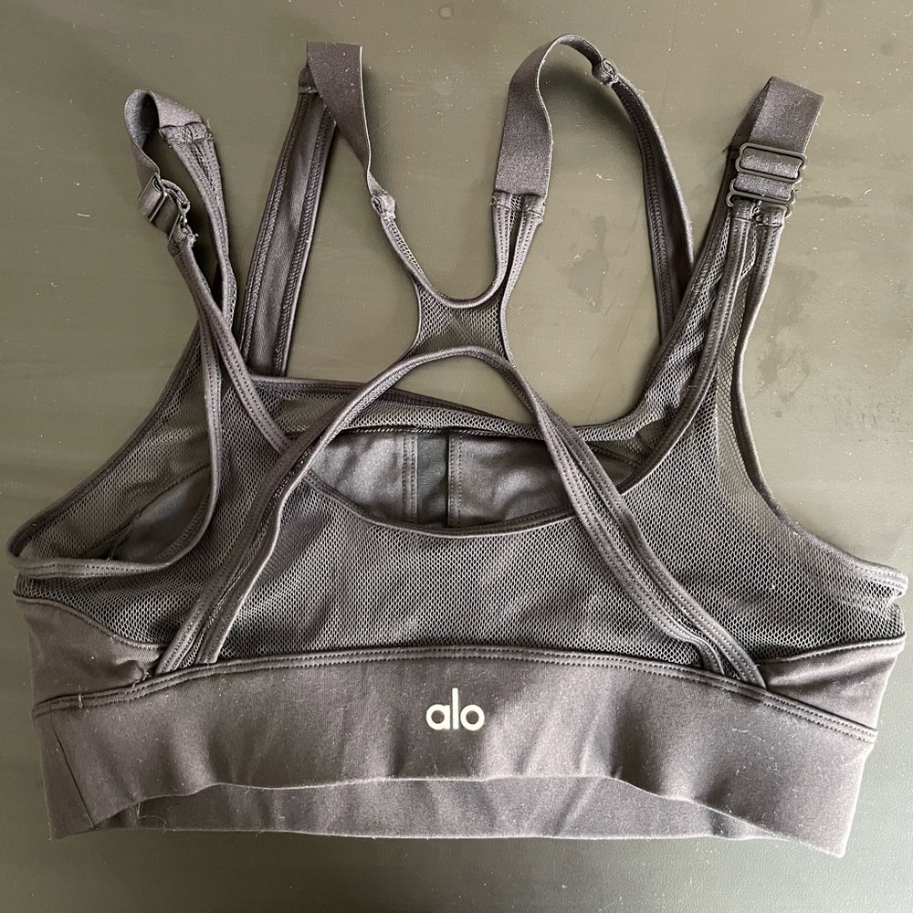 ALO YOGA Double Layer Sports Bra Black XS